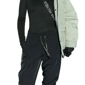 ZARA X Life Recycled Pants Women’s Size Medium Jogger Capsule Black Outerwear